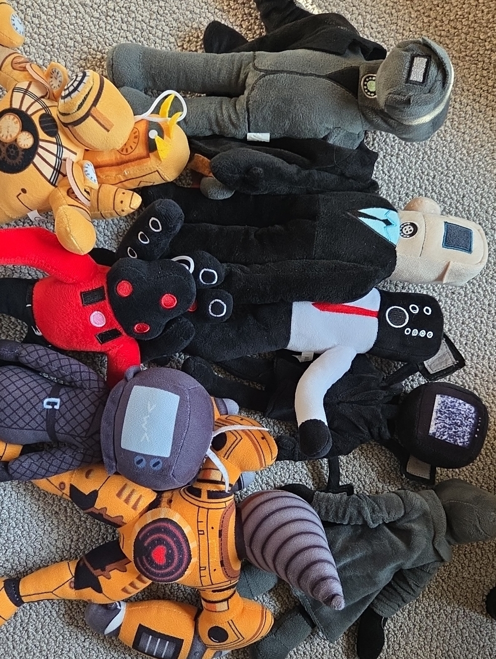Skibidi Toilet Plush Titan TV Man 9pc Stuffed Doll Toys Lot Skibidi Characters
